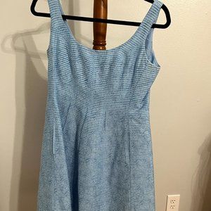 Blue A-line Dress